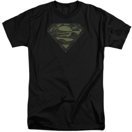 Superman Camo Logo Distressed - Men's Tall Fit T-Shirt Men's Tall Fit T-Shirt Superman   