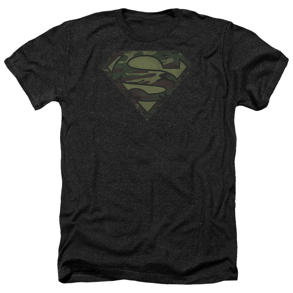 Superman Camo Logo Distressed - Men's Heather T-Shirt Men's Heather T-Shirt Superman   