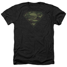 Superman Camo Logo Distressed - Men's Heather T-Shirt Men's Heather T-Shirt Superman   