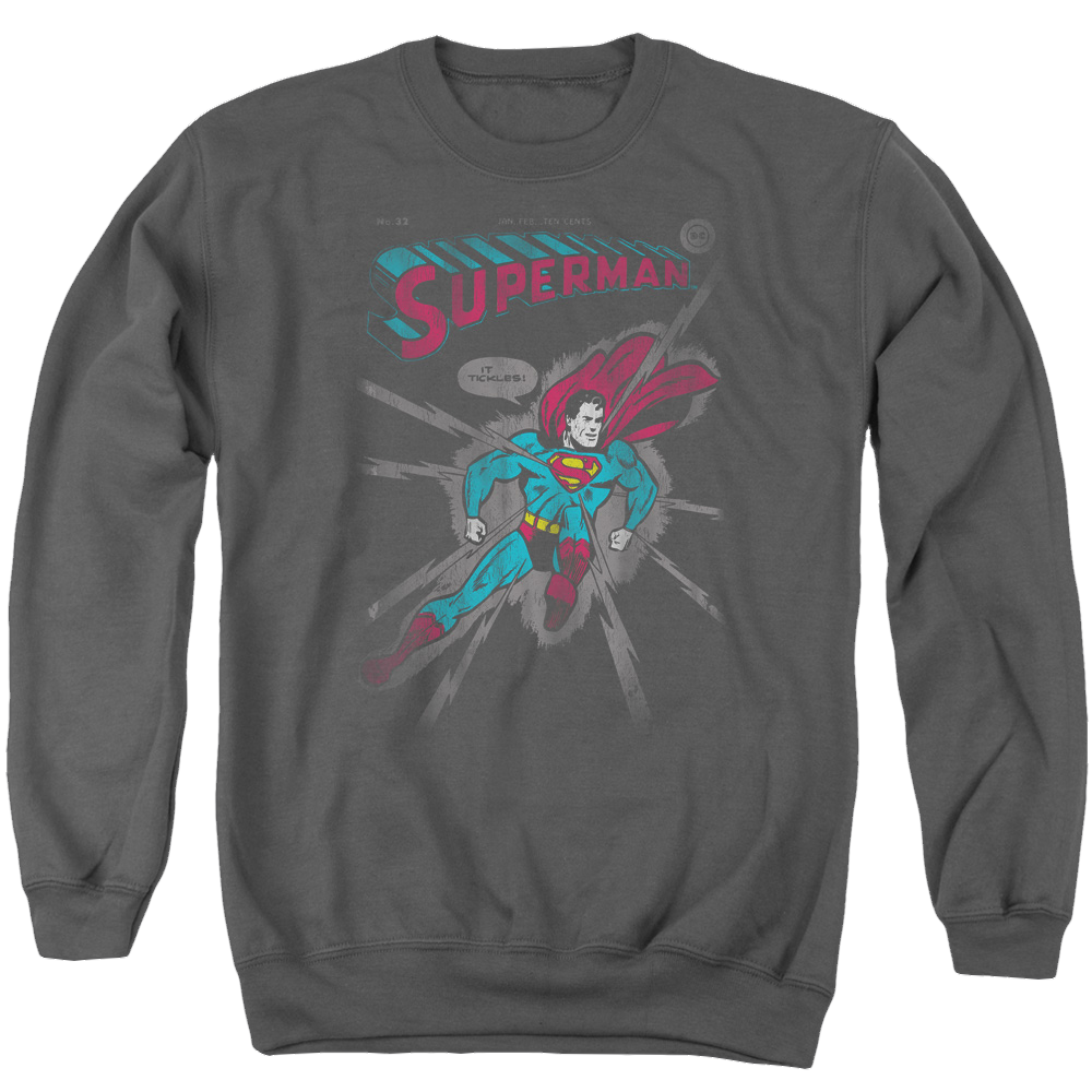 Superman It Tickles - Men's Crewneck Sweatshirt Men's Crewneck Sweatshirt Superman   