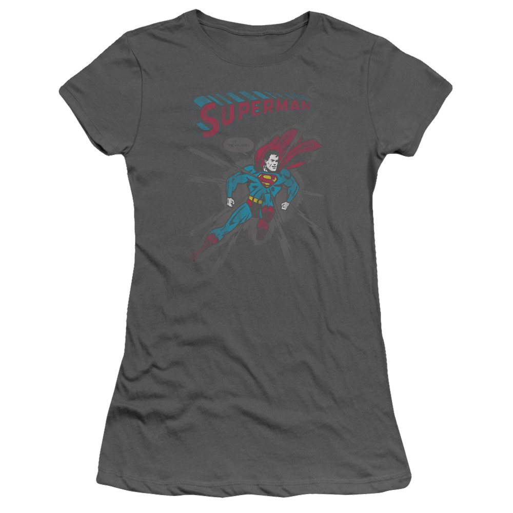 Superman It Tickles - Juniors T-Shirt Juniors T-Shirt Superman   