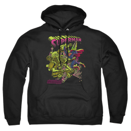 Superman Versus Metallo Blacklight - Pullover Hoodie Pullover Hoodie Superman   