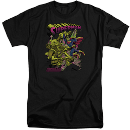 Superman Versus Metallo Blacklight - Men's Tall Fit T-Shirt Men's Tall Fit T-Shirt Superman   