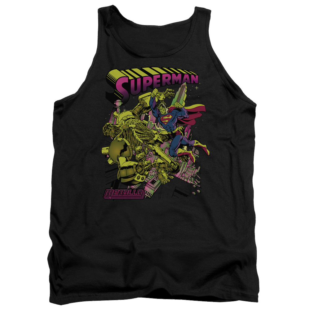 Superman Versus Metallo Blacklight - Men's Tank Top Men's Tank Superman   