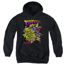Superman Versus Metallo Blacklight - Youth Hoodie Youth Hoodie (Ages 8-12) Superman   