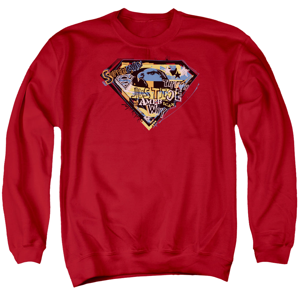 Superman American Way - Men's Crewneck Sweatshirt Men's Crewneck Sweatshirt Superman   