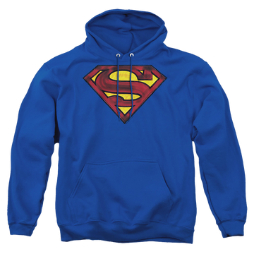 Superman Charcoal Shield - Pullover Hoodie Pullover Hoodie Superman   