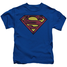 Superman Charcoal Shield - Kid's T-Shirt Kid's T-Shirt (Ages 4-7) Superman   