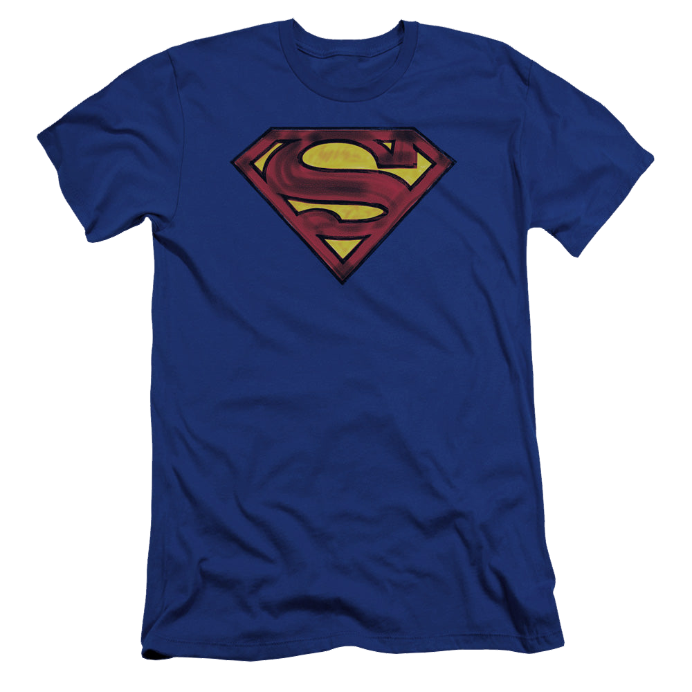 Superman Charcoal Shield - Men's Premium Slim Fit T-Shirt Men's Premium Slim Fit T-Shirt Superman   