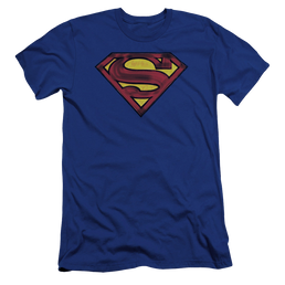 Superman Charcoal Shield - Men's Premium Slim Fit T-Shirt Men's Premium Slim Fit T-Shirt Superman   