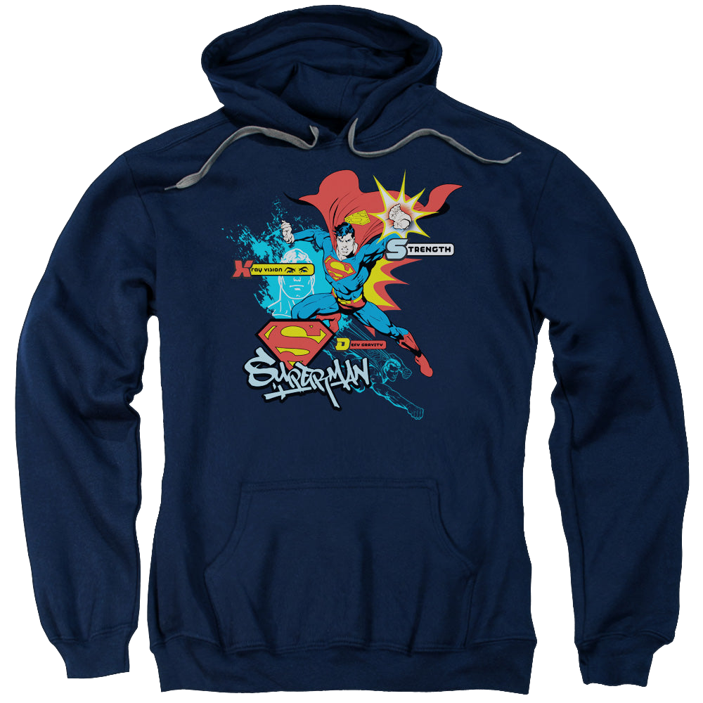 Superman Abilities - Pullover Hoodie Pullover Hoodie Superman   