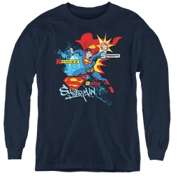 Superman Abilities - Youth Long Sleeve T-Shirt Youth Long Sleeve T-Shirt Superman   