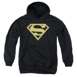 Superman Gold & Black Shield - Youth Hoodie Youth Hoodie (Ages 8-12) Superman   