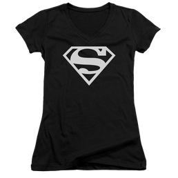Superman Logo - Juniors V-Neck T-Shirt Juniors V-Neck T-Shirt Superman   