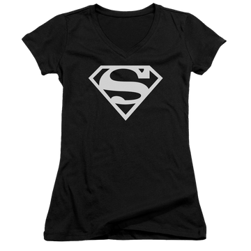 Superman Logo - Juniors V-Neck T-Shirt Juniors V-Neck T-Shirt Superman   