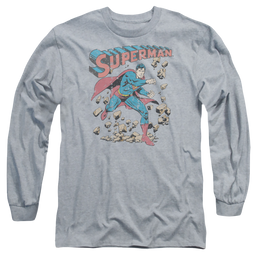 Superman Mad At Rocks - Men's Long Sleeve T-Shirt Men's Long Sleeve T-Shirt Superman   