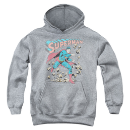 Superman Mad At Rocks - Youth Hoodie Youth Hoodie (Ages 8-12) Superman   