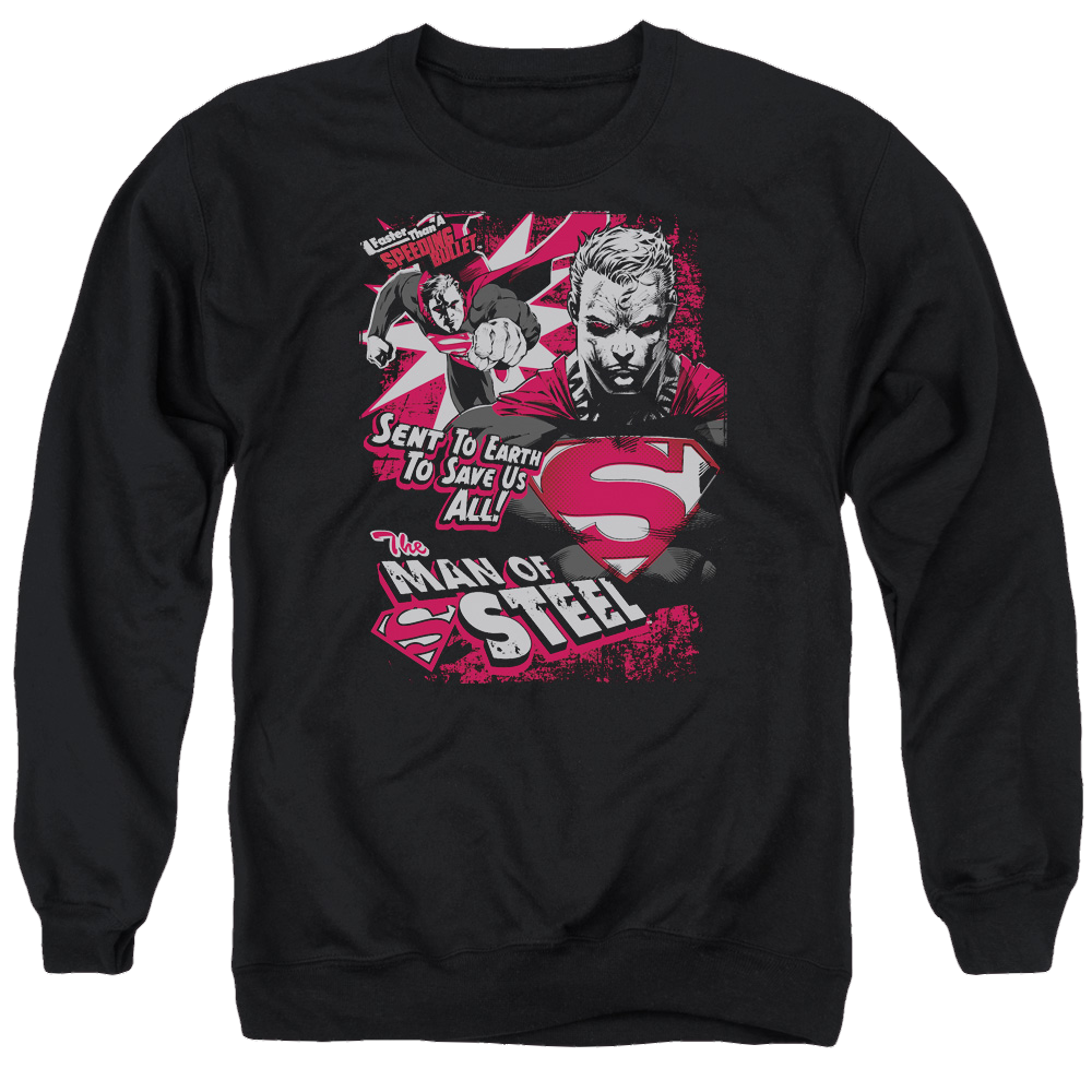 Superman Save Us All - Men's Crewneck Sweatshirt Men's Crewneck Sweatshirt Superman   