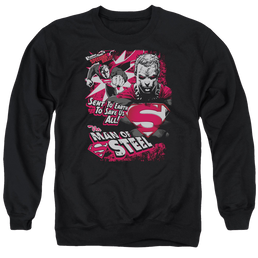Superman Save Us All - Men's Crewneck Sweatshirt Men's Crewneck Sweatshirt Superman   