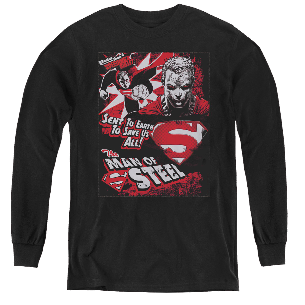 Superman Save Us All - Youth Long Sleeve T-Shirt Youth Long Sleeve T-Shirt Superman   