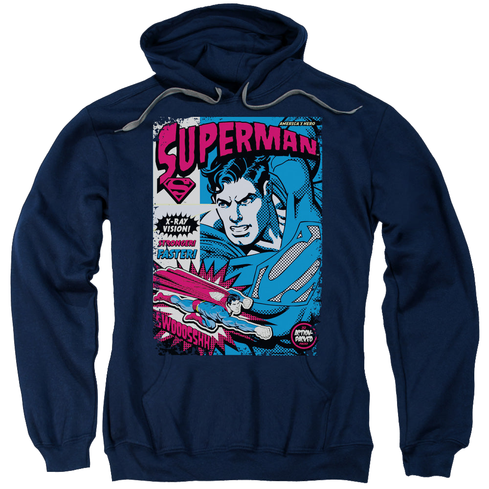 Superman Action Packed - Pullover Hoodie Pullover Hoodie Superman   