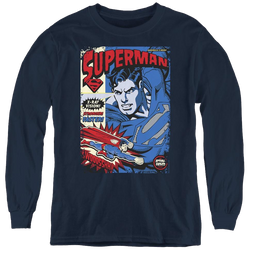 Superman Action Packed - Youth Long Sleeve T-Shirt Youth Long Sleeve T-Shirt Superman   