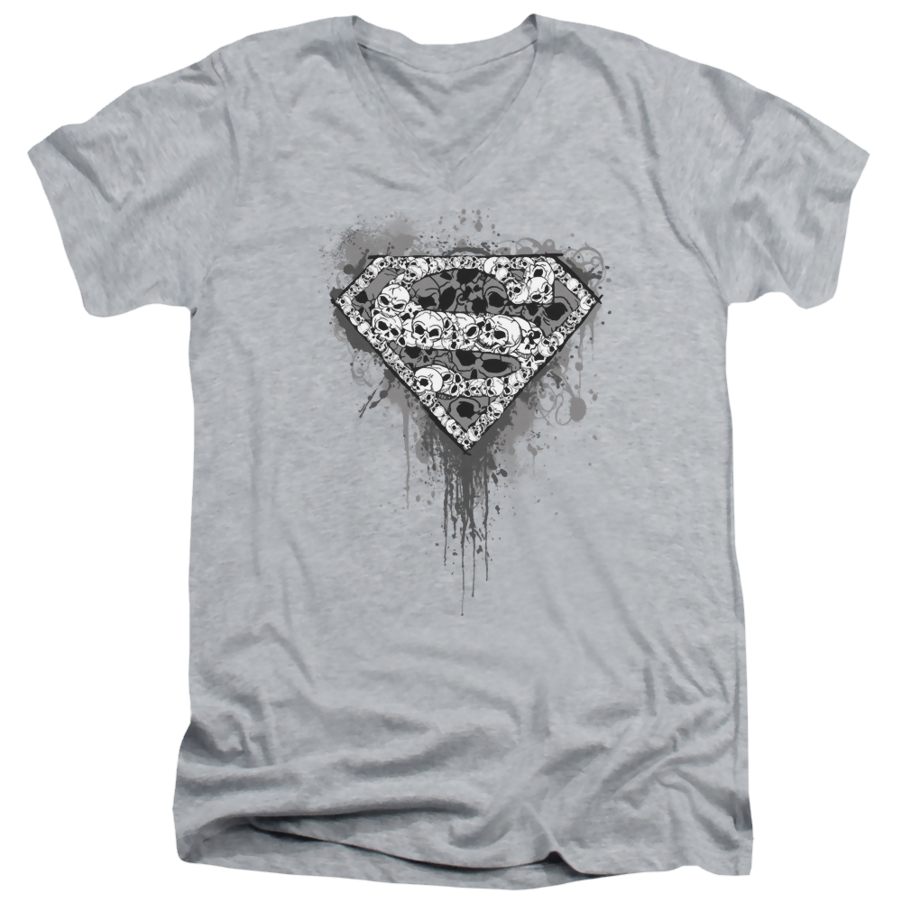 Superman Many Super Skulls - Men's V-Neck T-Shirt Men's V-Neck T-Shirt Superman   