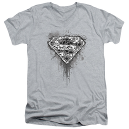 Superman Many Super Skulls - Men's V-Neck T-Shirt Men's V-Neck T-Shirt Superman   