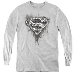 Superman Many Super Skulls - Youth Long Sleeve T-Shirt Youth Long Sleeve T-Shirt Superman   