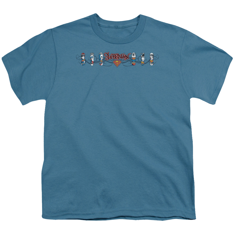 Superman Skateboard Supes - Youth T-Shirt Youth T-Shirt (Ages 8-12) Superman   