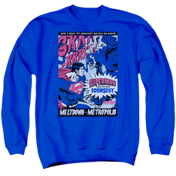 Superman Meltdown - Men's Crewneck Sweatshirt Men's Crewneck Sweatshirt Superman   