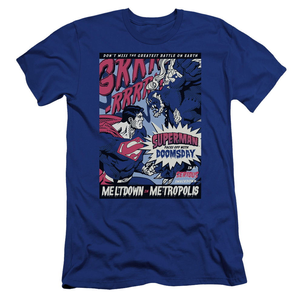 Superman Meltdown - Men's Premium Slim Fit T-Shirt Men's Premium Slim Fit T-Shirt Superman   