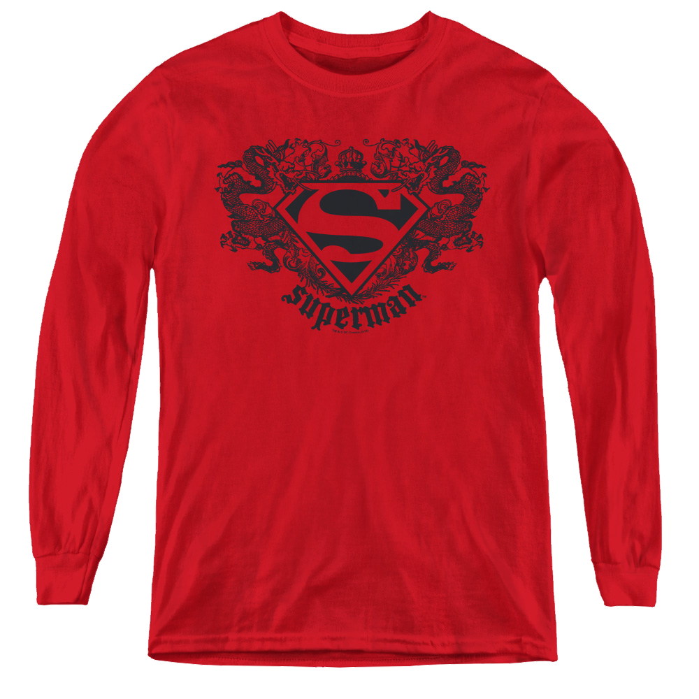 Superman Superman Dragon - Youth Long Sleeve T-Shirt Youth Long Sleeve T-Shirt Superman   