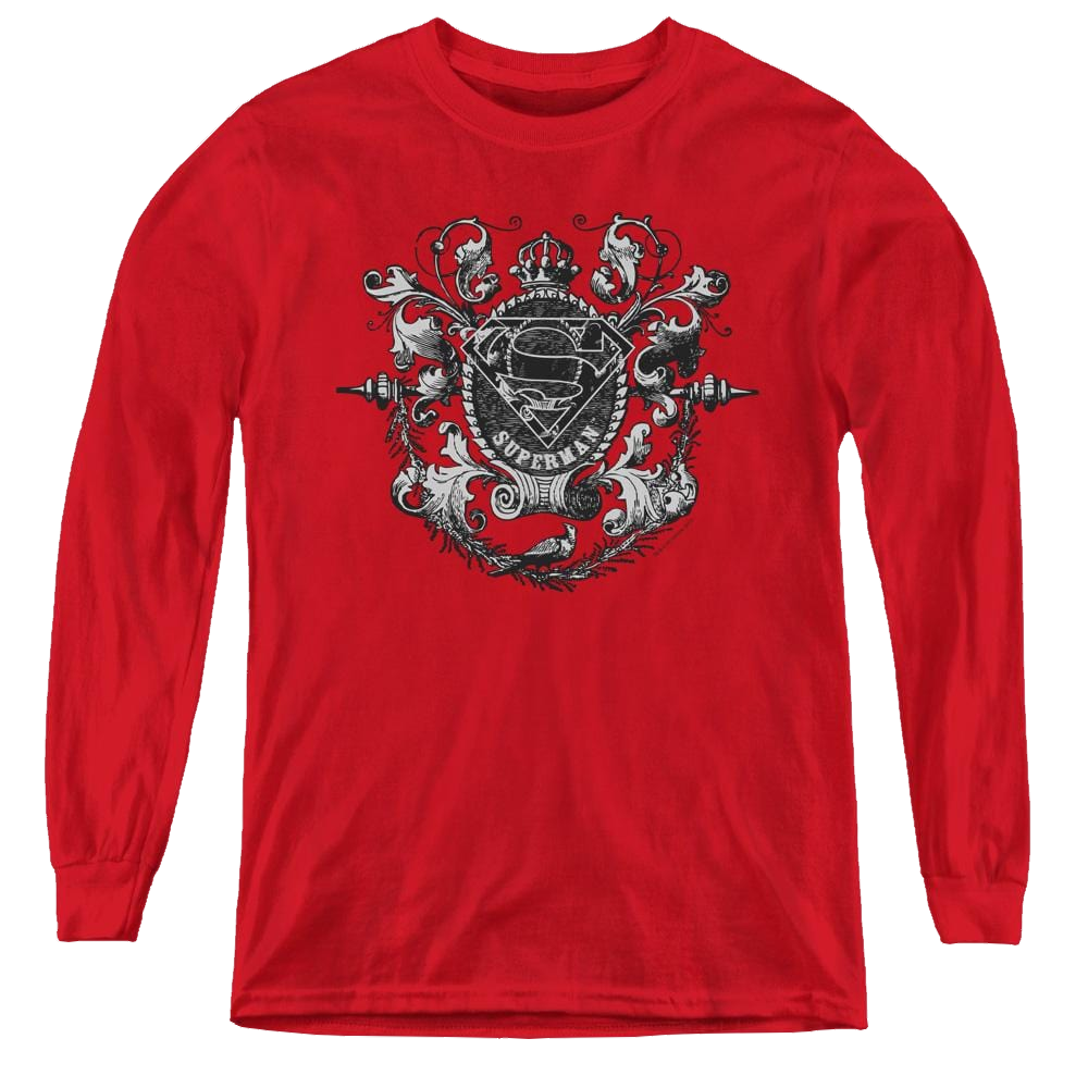 Superman All Hail Superman - Youth Long Sleeve T-Shirt Youth Long Sleeve T-Shirt Superman   