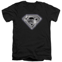 Superman Bling Shield - Men's V-Neck T-Shirt Men's V-Neck T-Shirt Superman   