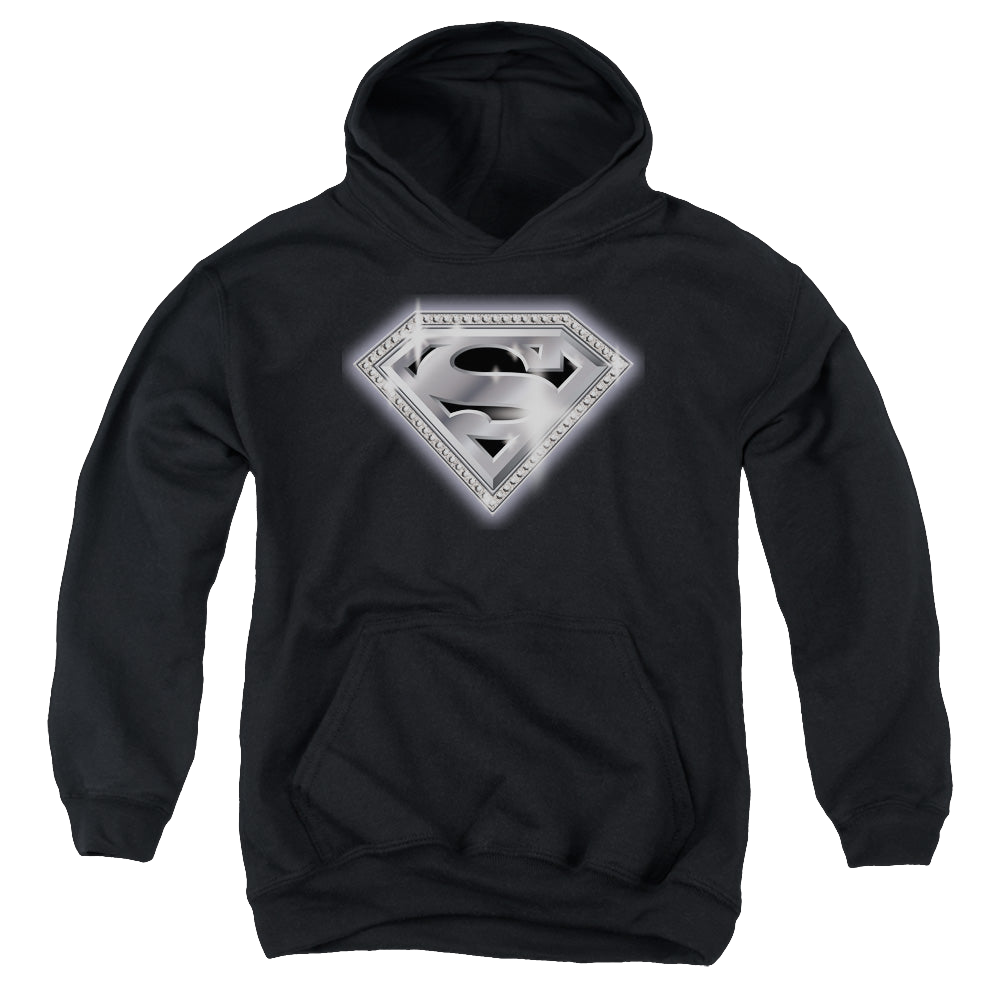 Superman Bling Shield - Youth Hoodie Youth Hoodie (Ages 8-12) Superman   