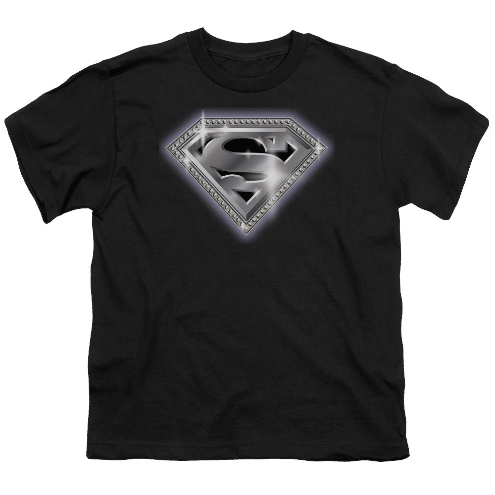 Superman Bling Shield - Youth T-Shirt Youth T-Shirt (Ages 8-12) Superman   