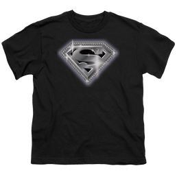 Superman Bling Shield - Youth T-Shirt Youth T-Shirt (Ages 8-12) Superman   