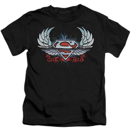 Superman Chrome Wings Shield - Kid's T-Shirt Kid's T-Shirt (Ages 4-7) Superman   