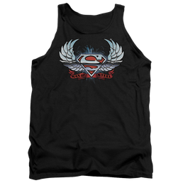 Superman Chrome Wings Shield - Men's Tank Top Men's Tank Superman   