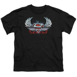 Superman Chrome Wings Shield - Youth T-Shirt Youth T-Shirt (Ages 8-12) Superman   
