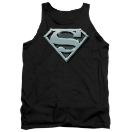 Superman Chrome Shield - Men's Tank Top Men's Tank Superman   