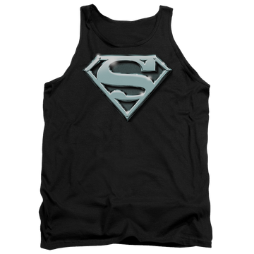 Superman Chrome Shield - Men's Tank Top Men's Tank Superman   
