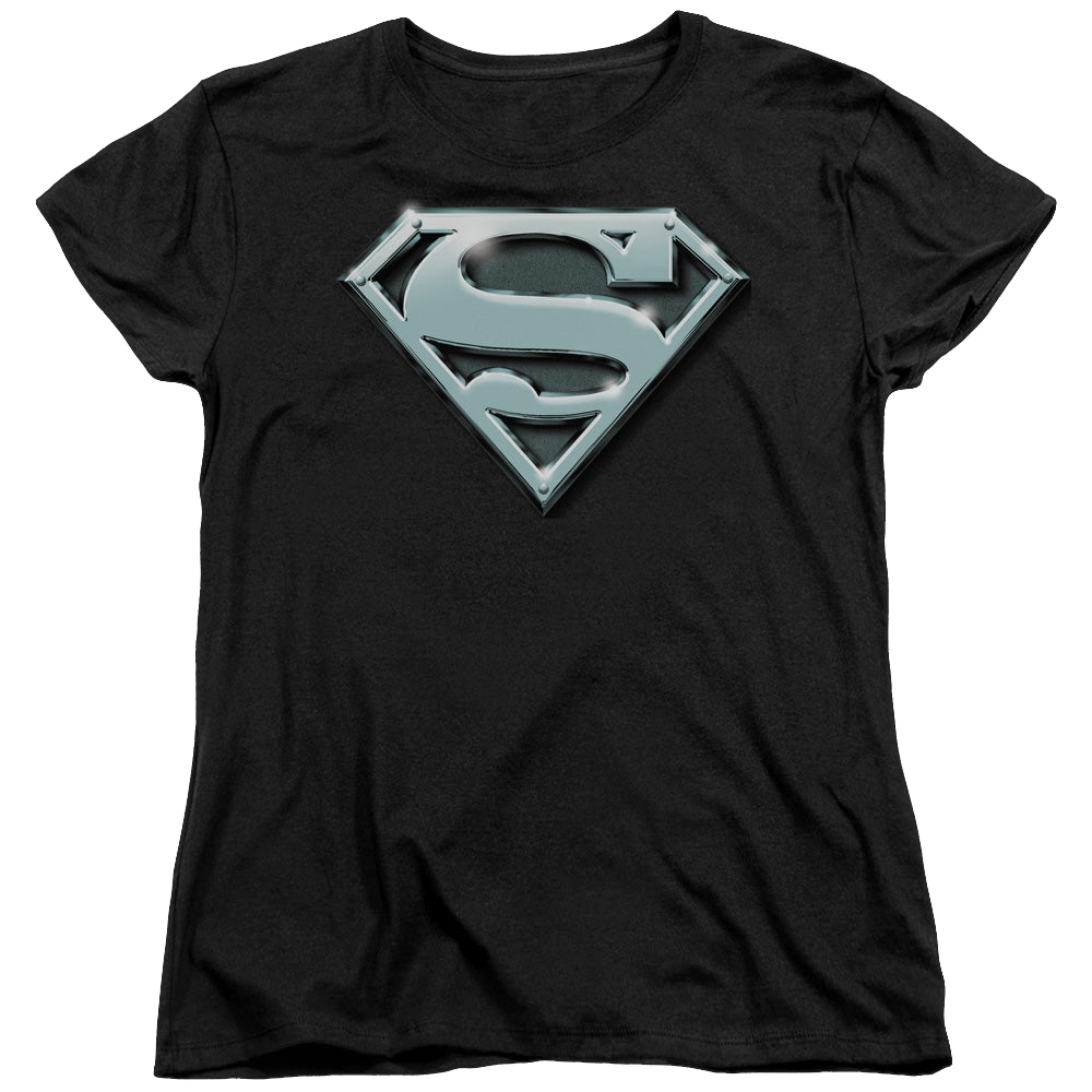 Superman Chrome Shield - Women's T-Shirt Women's T-Shirt Superman   