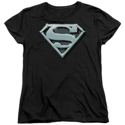 Superman Chrome Shield - Women's T-Shirt Women's T-Shirt Superman   