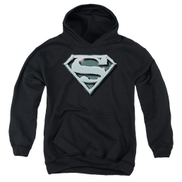 Superman Chrome Shield - Youth Hoodie Youth Hoodie (Ages 8-12) Superman   