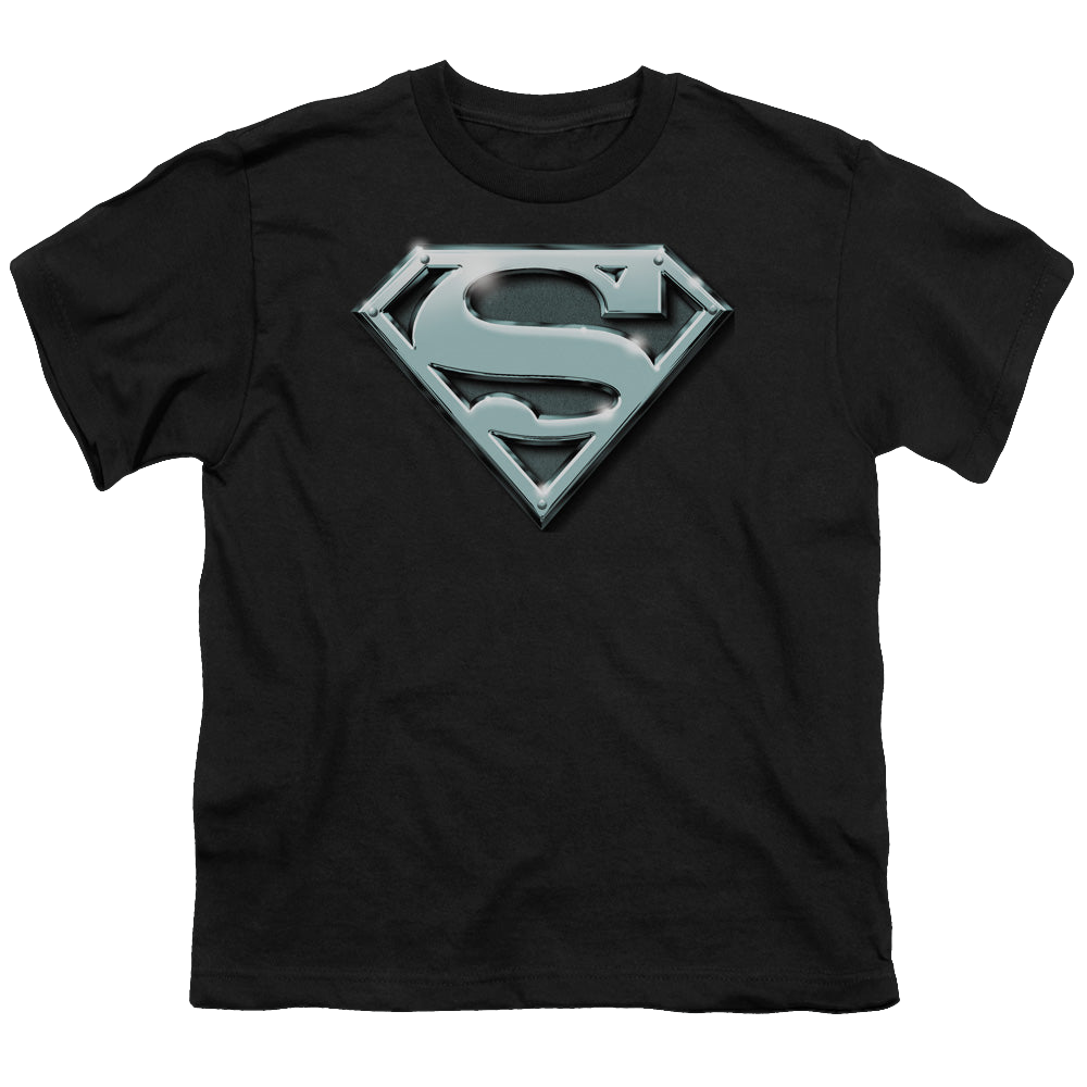 Superman Chrome Shield - Youth T-Shirt Youth T-Shirt (Ages 8-12) Superman   