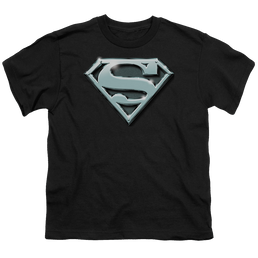 Superman Chrome Shield - Youth T-Shirt Youth T-Shirt (Ages 8-12) Superman   