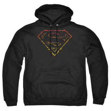 Superman Flame Outlined Logo - Pullover Hoodie Pullover Hoodie Superman   