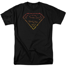 Superman Flame Outlined Logo - Men's Regular Fit T-Shirt Men's Regular Fit T-Shirt Superman   